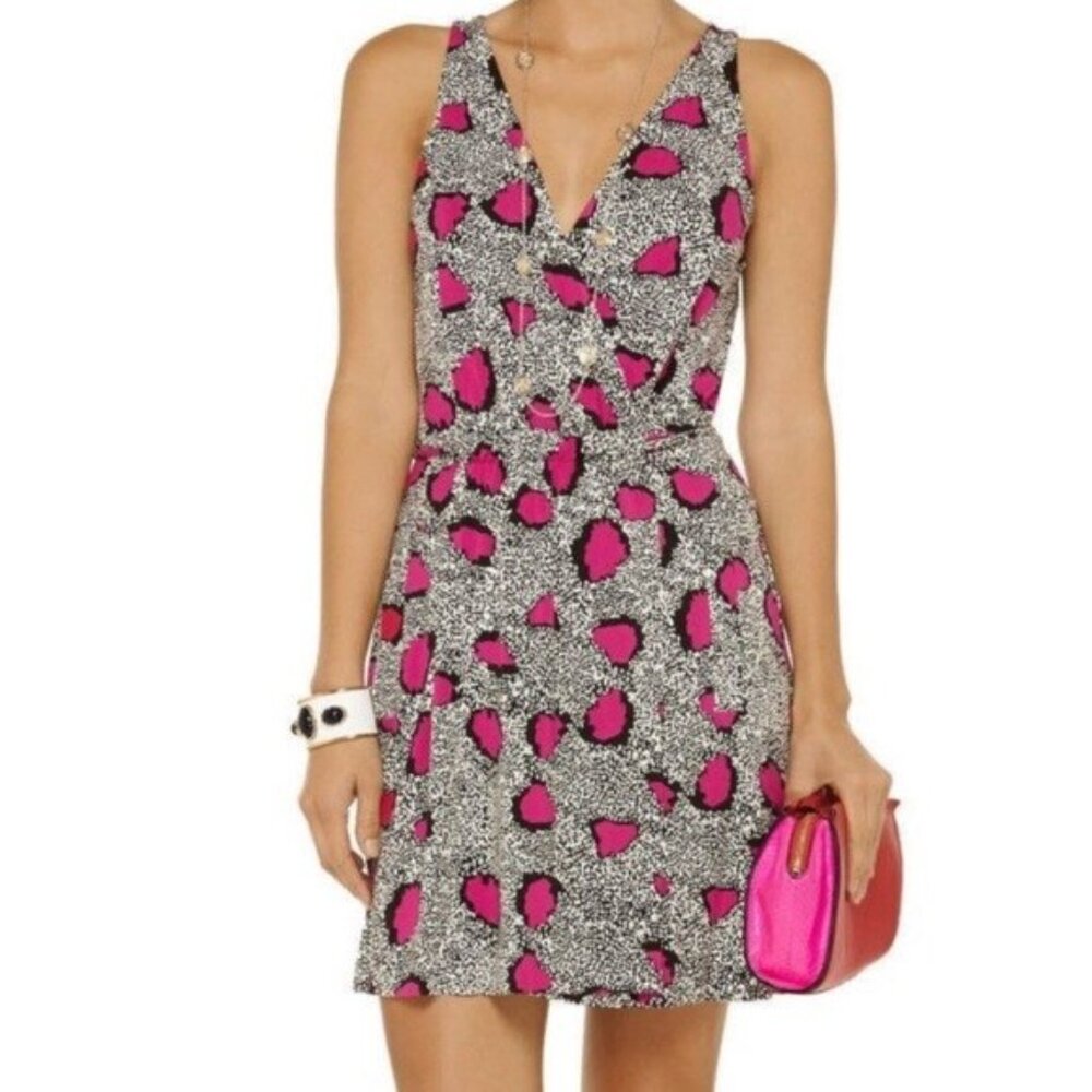 DVF Oblixe Faux-wrap sleeveless dress - with pockets!